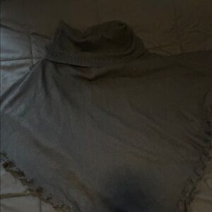 Alfani Black Knit Poncho